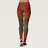 Roest Geïnspireerd Kunst door Heva Weva Red Mix Wo Leggings (Achterkant)