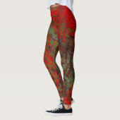 Roest Geïnspireerd Kunst door Heva Weva Red Mix Wo Leggings (Links)
