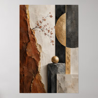 Roest Goud Balans Moderne Geometrische Abstracte W