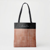Roest Grijs Zwart rustiek ombre gepersonaliseerd g Tote Bag (Voorkant)