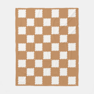 Roest Groovy controleert geruite patroon Fleece Deken