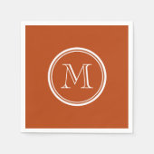 Roest high-end gekleurd monogram Initiaal Servetten (Voorkant)