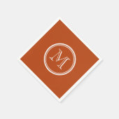 Roest high-end gekleurd monogram Initiaal Servetten (Hoek)