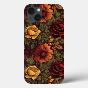 Roest kleur  bloemenprint Case-Mate iPhone case