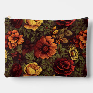 Roest kleur bloemenprint etui