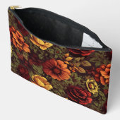 Roest kleur  bloemenprint etui (Open)