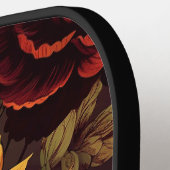 Roest kleur bloemenprint pickleball paddle (Links Detail)