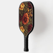 Roest kleur bloemenprint pickleball paddle (Links)