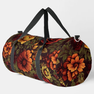 Roest kleur bloemenprint plunjezak