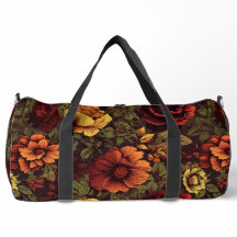 Roest kleur  bloemenprint