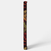 Roest kleur  bloemenprint samsung galaxy hoesje (Linkerkant)