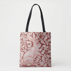 Roest Kleur Konijn & Leaves Designer Tas