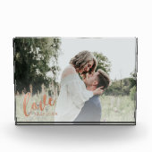 Roest Koper Romantische Liefde Gepersonaliseerd Pa Fotoblokken (Voorkant)