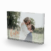 Roest Koper Romantische Liefde Gepersonaliseerd Pa Fotoblokken (Rechts)