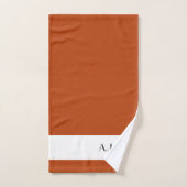 Roest Moderne en Elegante Monogram Handtekening Bad Handdoek (Handdoek)
