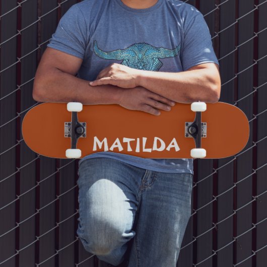 Roest Moderne Naam | Stijlvol Trendy Persoonlijk Skateboard (Buiten 3)