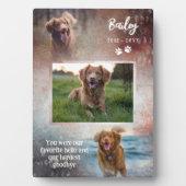 Roest & Navy Poot Favoriete Hallo Hond Herdenking Fotoplaat (voorkant)