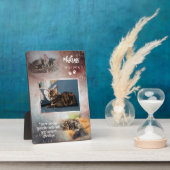 Roest & Navy Poot Favoriete Hallo Kat Foto Herdenk Fotoplaat (Zijkant)