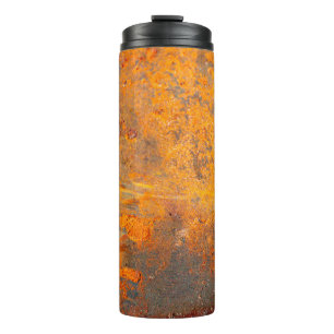 roest op ijzer als achtergrond, abstract, vuil thermosbeker