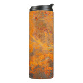 roest op ijzer als achtergrond, abstract, vuil thermosbeker (Gedraaid links)