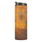 roest op ijzer als achtergrond, abstract, vuil thermosbeker (Geroteerd rechts)