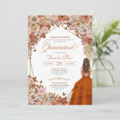 Roest Oranje Bladeren Herfst Quinceanera  Kaart (Staand voorkant)