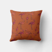 Roest Oranje Flamingo Kussen (Achterkant)