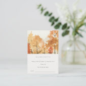 Roest Oranje Herfst Bomen Luier Raffle Baby Shower Informatiekaartje (Staand voorkant)