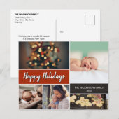 Roest Oranje Prettige feestdagen (Voorkant / Achterkant)