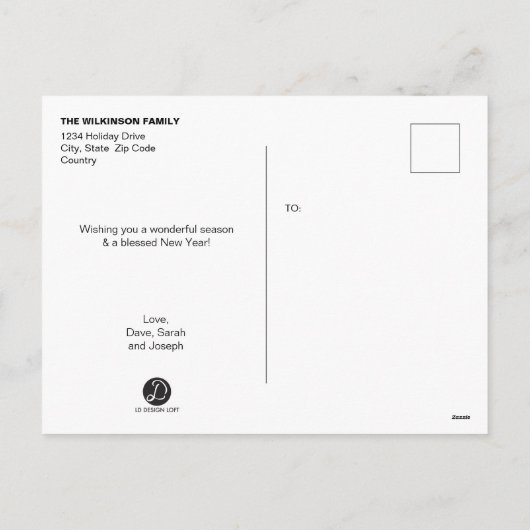 Roest Oranje Prettige feestdagen (Achterkant)