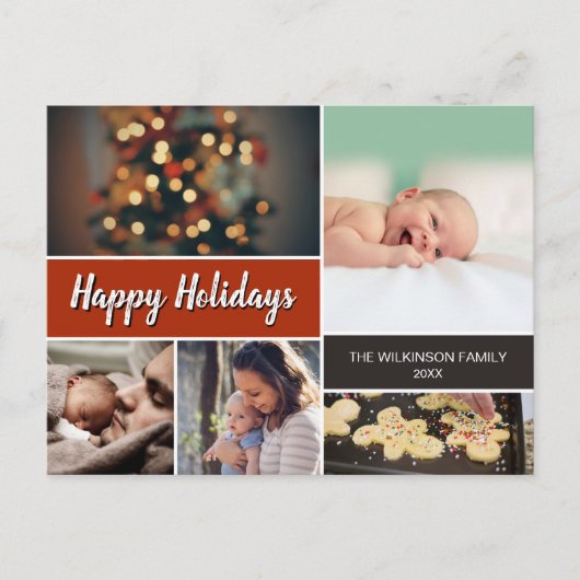 Roest Oranje Prettige feestdagen (Voorkant)