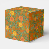 Roest Oranje Trouw Vintage Bloem Bedankdoosjes (Achterkant)