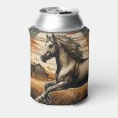 Roest/ paard/western blikjeskoeler (Blikje Achterkant)