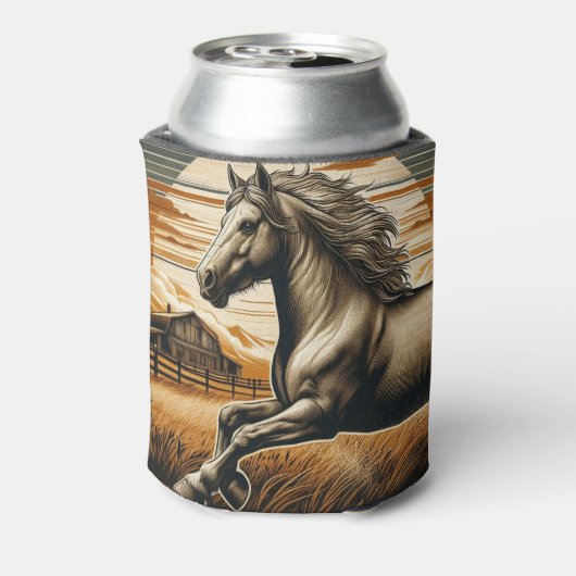 Roest/ paard/western blikjeskoeler (Blikje Achterkant)