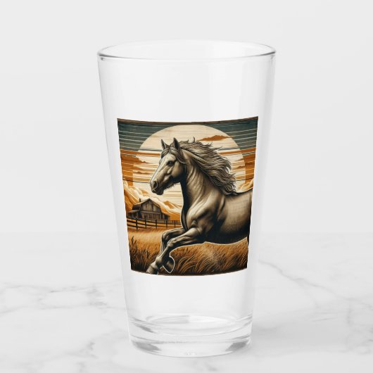 Roest/ paard/western glas (Voorkant)