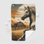 Roest/ paard/western golfhanddoek (Insitu)