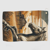 Roest/ paard/western golfhanddoek (Horizontaal)