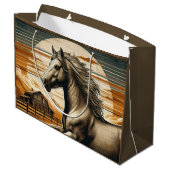 Roest/ paard/western groot cadeauzakje (Achterkant Gekanteld)