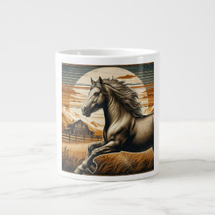 Roest/ paard/western grote koffiekop