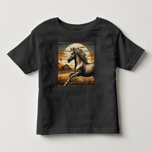 Roest/ paard/western kinder shirts (Voorkant)