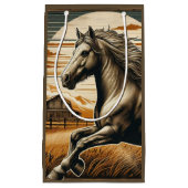 Roest/ paard/western klein cadeauzakje (Voorkant)