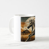 Roest/ paard/western koffiemok (Voorkant links)