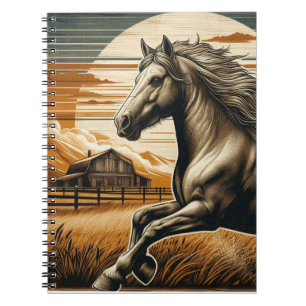 Roest/ paard/western notitieboek
