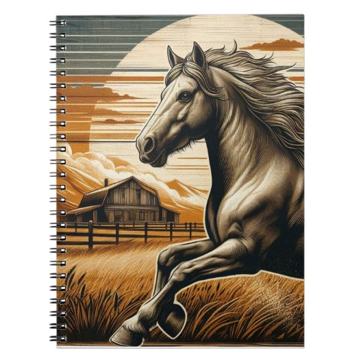 Roest/ paard/western notitieboek (Voorkant)