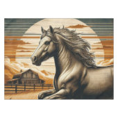 Roest/ paard/western tafelkleed (Voorkant (Horizontaal))
