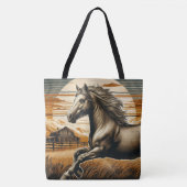 Roest/ paard/western tote bag (Voorkant)