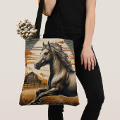 Roest/ paard/western tote bag (Dichtbij)