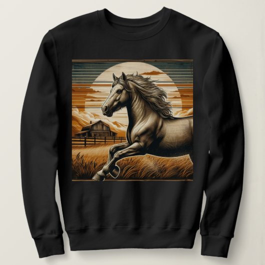Roest/ paard/western trui (Design voorkant)