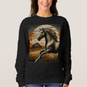 Roest/ paard/western trui (Voorkant)
