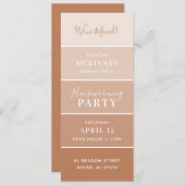 Roest Paint Swatch Kaart Housewarming Party Invite (Voorkant / Achterkant)